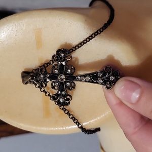 Lia Sophia Cross pendant Necklace (free necklace included)